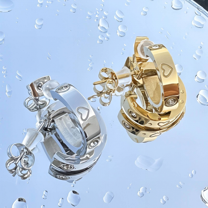 Cercei Alexis Collection ALX88197 placati cu aur 18K [2]
