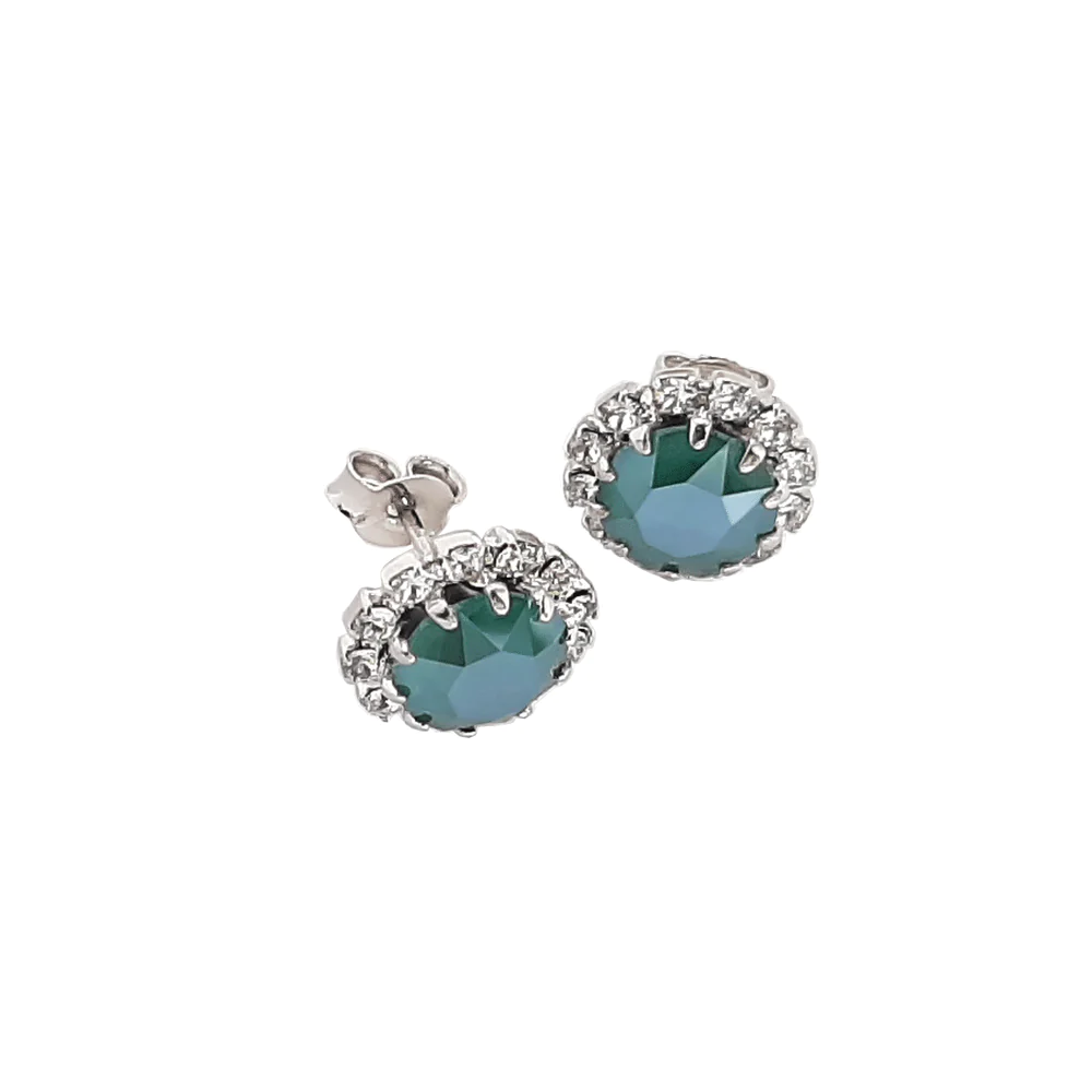 Cercei cristale Swarovski 3514 Corinne Royal Green [2]