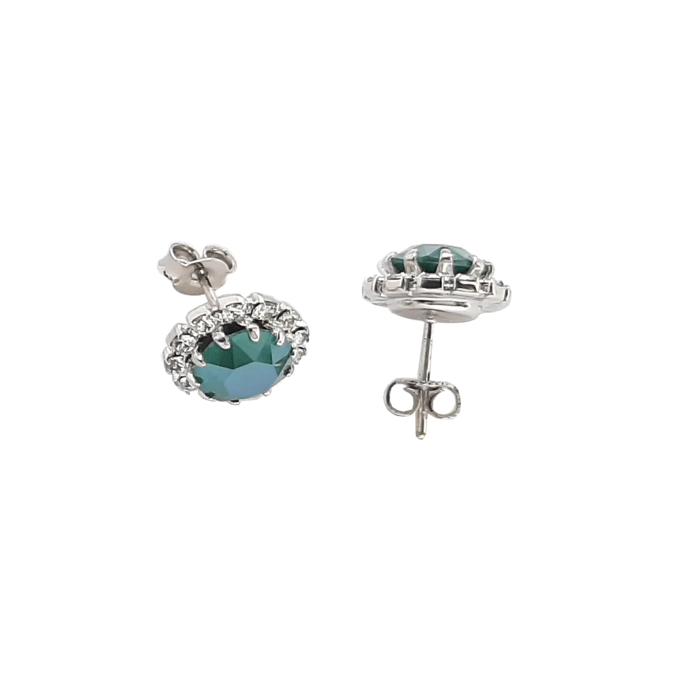 Cercei cristale Swarovski 3514 Corinne Royal Green [3]