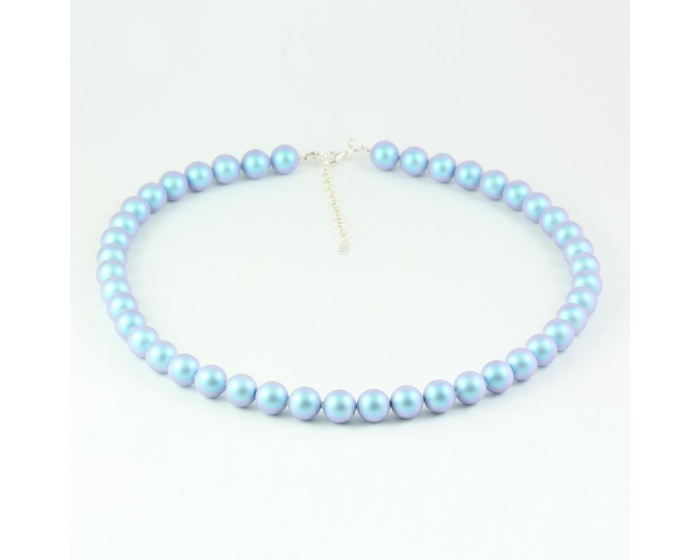 Colier din argint cu perle de cultura Primero Purity Iridescent Light Blue 10mm [3]