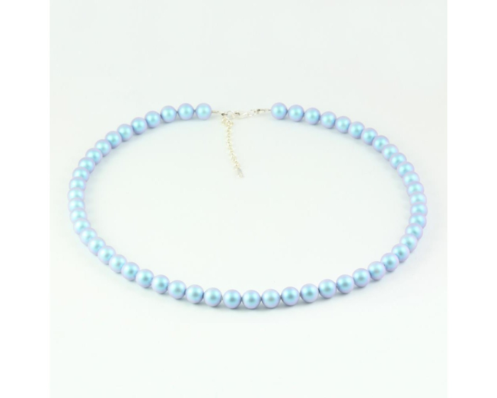 Colier din argint cu perle de cultura Primero Purity Iridescent Light Blue 8mm [3]