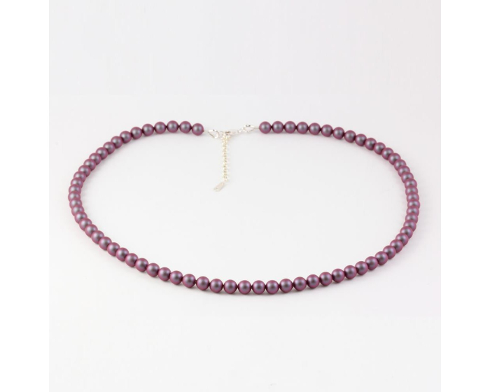 Colier din argint cu perle de cultura Primero Purity Iridescent Red 6mm [3]