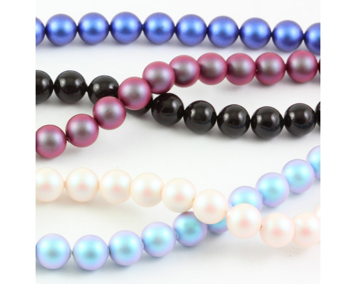 Colier din argint cu perle de cultura Primero Purity Iridescent Red 8mm [2]