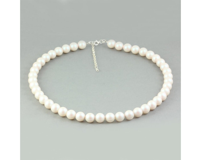 Colier din argint cu perle de cultura Primero Purity Pearlescent White 10mm [3]