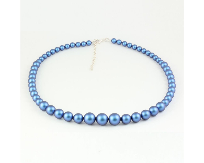 Colier din argint cu perle de cultura Primero Serenity Iridescent Dark Blue [3]