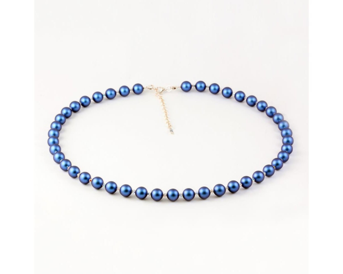 Colier din argint cu perle de cultura Primero Soft Iridescent Dark Blue [3]