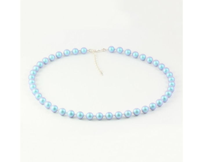 Colier din argint cu perle de cultura Primero Soft Iridescent Light Blue [3]