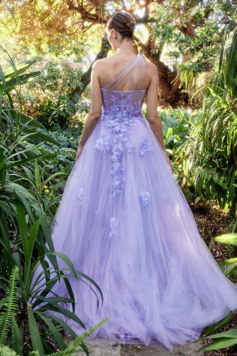 Rochie Andrea Leo Couture A1053 mov de seara in clos din tulle [3]