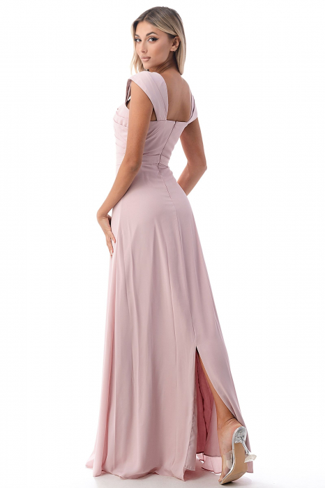 Rochie Ladivine 3948 neagra de seara in clos din voal [2]