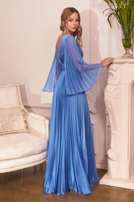 Rochie Ladivine CD242 rosie de seara in clos din voal [2]