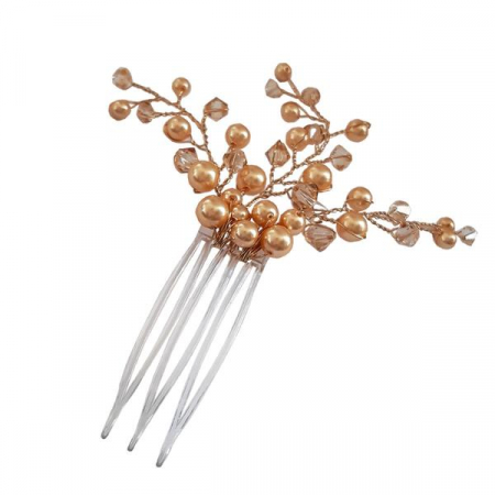 Accesorii par cristale Swarovski - Accesoriu par mireasa cristale Swarovski 8288 Branch Golden Pearls