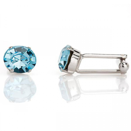 Butoni cristale Swarovski 4100 Aquamarin [1]