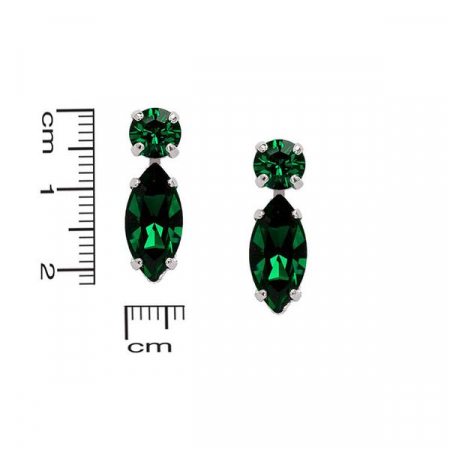Cercei cristale Swarovski 3038 Emerald [2]