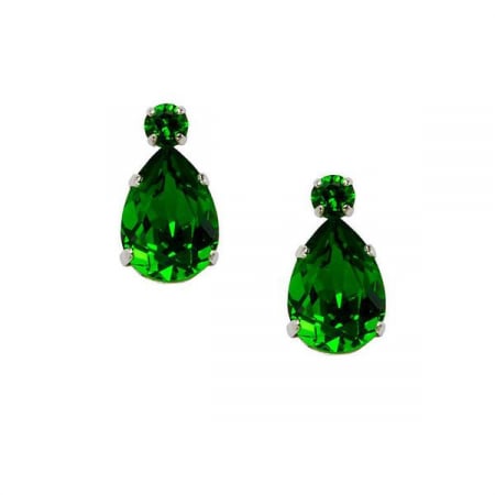 Cercei cristale Swarovski - Cercei cristale Swarovski 3082 Alma Emerald