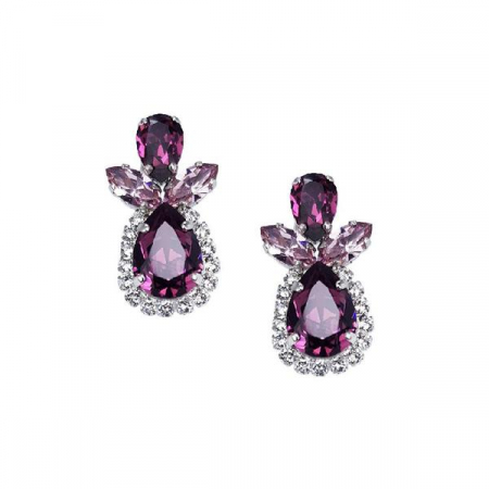 Cercei cristale Swarovski - Cercei cristale Swarovski 3612 Angel Amethyst
