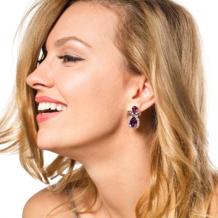 Cercei cristale Swarovski 3612 Angel Amethyst [1]