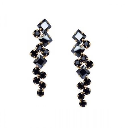 BIJUTERII SWAROVSKI - Cercei cristale Swarovski 3615 Annie Jet G
