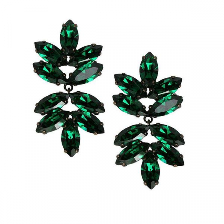 Cercei cristale Swarovski - Cercei cristale Swarovski 3545 Beatrice Emerald