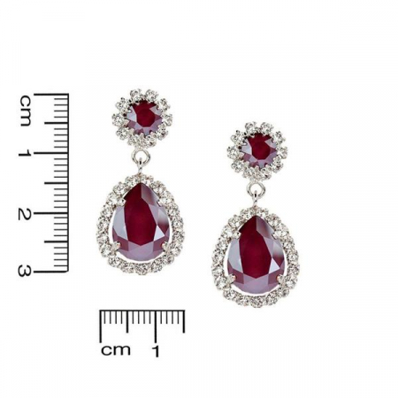 Cercei cristale Swarovski 3563 Emily Royal Red [2]