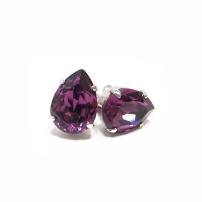 Cercei cristale Swarovski - Cercei cristale Swarovski 3048 Ilaria Amethyst