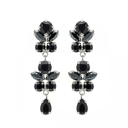 Cercei cristale Swarovski - Cercei cristale Swarovski 3163L Marielle Black