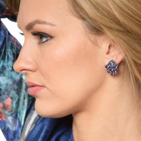 Cercei cristale Swarovski 3614 Norma Violet [2]