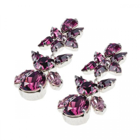 Cercei cristale Swarovski 3199L Sparkly Amethyst [2]