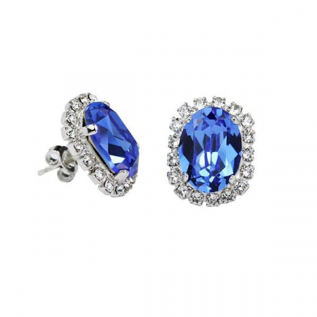 Cercei cristale Swarovski - Cercei cristale Swarovski 3606 Vivian Saphire
