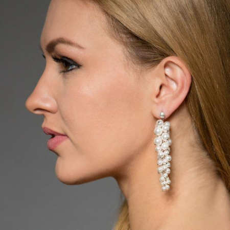 Cercei perle Swarovski 3361 Bryani White Pearl [2]