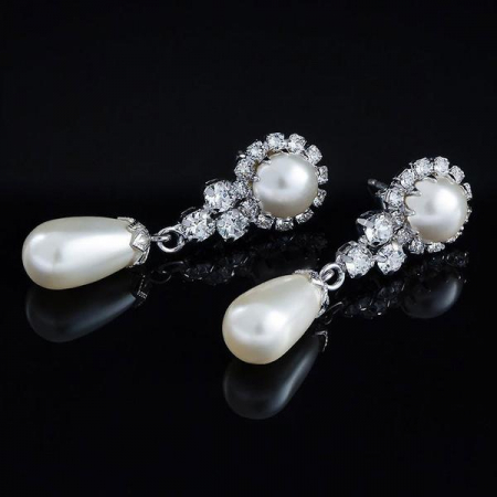 Cercei perle Swarovski Flower Pearl [1]