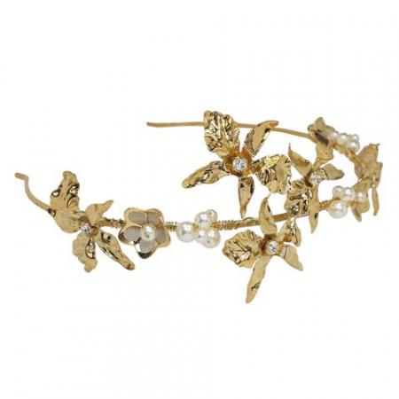 Diadema mireasa perle Swarovski 8278 Bright Gold [1]