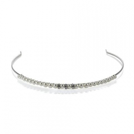 Diademe cristale Swarovski - Diadema mireasa perle Swarovski 8204 Cream Pearl
