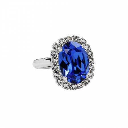 BIJUTERII SWAROVSKI - Inel cristale Swarovski 7053 Vivian Saphire
