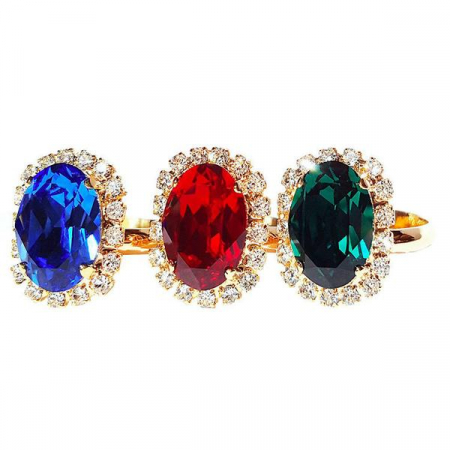 Inel cristale Swarovski 7053 Vivian Siam G [4]