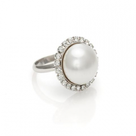 Inele cristale Swarovski - Inel perle Swarovski 7202 Dream White Pearl