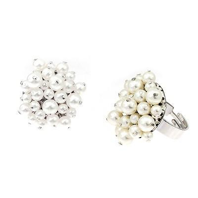 Inele cristale Swarovski - Inel perle Swarovski 7029 Flower Pearl