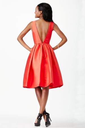Rochie Jovani JVN23434 neagra midi de ocazie baby doll din taffeta [2]