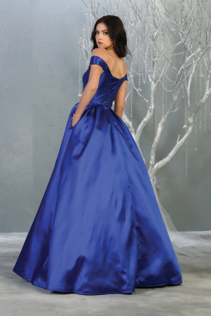 Rochie France Mode M1784 albastra lunga de seara princess [1]