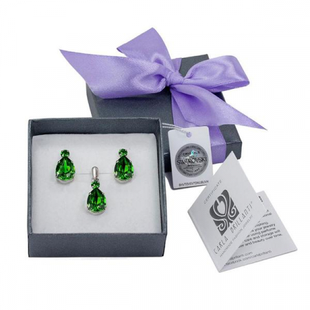 Seturi cadou cristale Swarovski - Set cadou cristale Swarovski Alma Fern Green