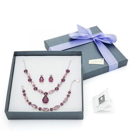 Seturi cadou cristale Swarovski - Set cadou cristale Swarovski Anca Amethyst & Light Amethyst