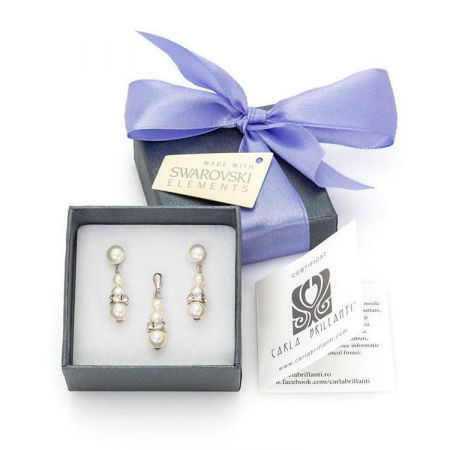 Seturi cadou cristale Swarovski - Set cadou perle Swarovski Siena Crystal & Pearl