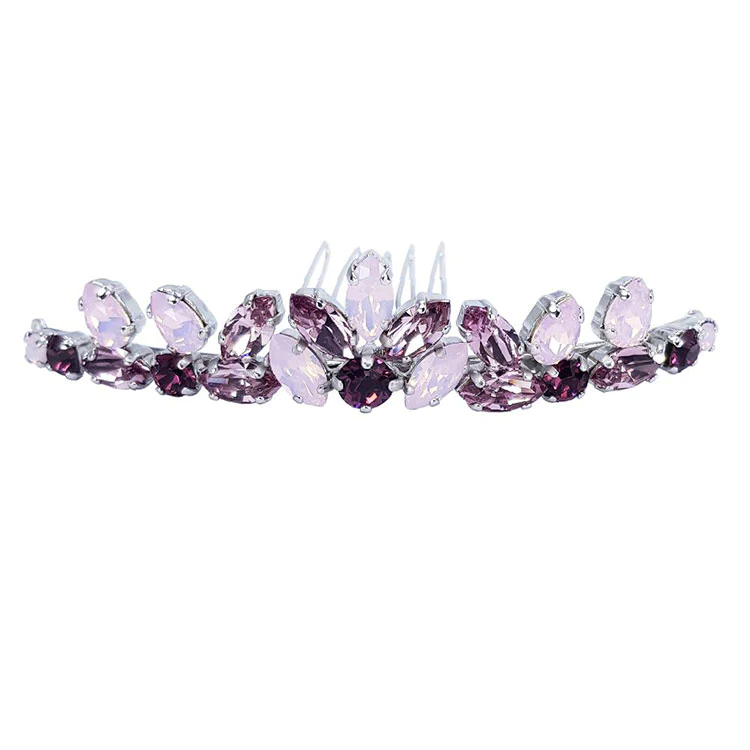 Accesorii par cristale Swarovski - Accesoriu par cristale Swarovski 8161 Little Princess Amethyst & Rose Opal