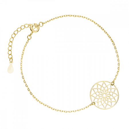 Bratari argint - Bratara argint placata cu aur galben 14K Z1797BG Mandala