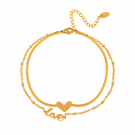 Bratari de picior Alexis Collection 18K Gold Plated - Bratara de picior Alexis Collection ALX87368BP placata cu aur 18K