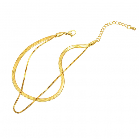 Bratari de picior Alexis Collection 18K Gold Plated - Bratara de picior Alexis Collection ALX87843BP placata cu aur 18K