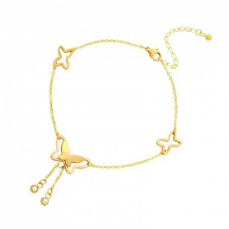 Bratari de picior Alexis Collection 18K Gold Plated - Bratara de picior Alexis Collection ALX87993BP placata cu aur 18K