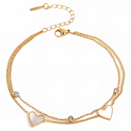 Bratari de picior Alexis Collection 18K Gold Plated - Bratara de picior Alexis Collection ALX90460BP placata cu aur 18K