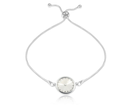 Bratari cristale Swarovski - Bratara din argint cu cristale Primero Round Crystal