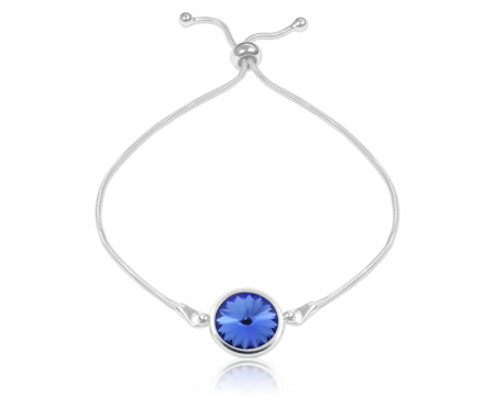 Bratari cristale Swarovski - Bratara din argint cu cristale Primero Round Sapphire