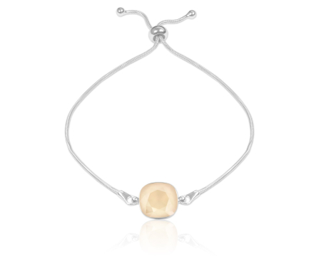 Bratari argint - Bratara din argint cu cristale Primero Square Fancy Crystal Ivory Cream
